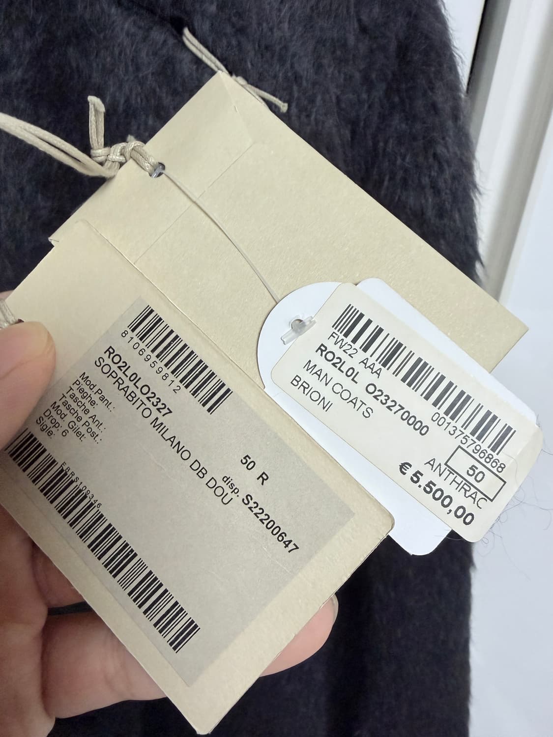 Brioni 브리오니 알파카 핸드메이드 로브 코트/50(100-110) 상품이미지4