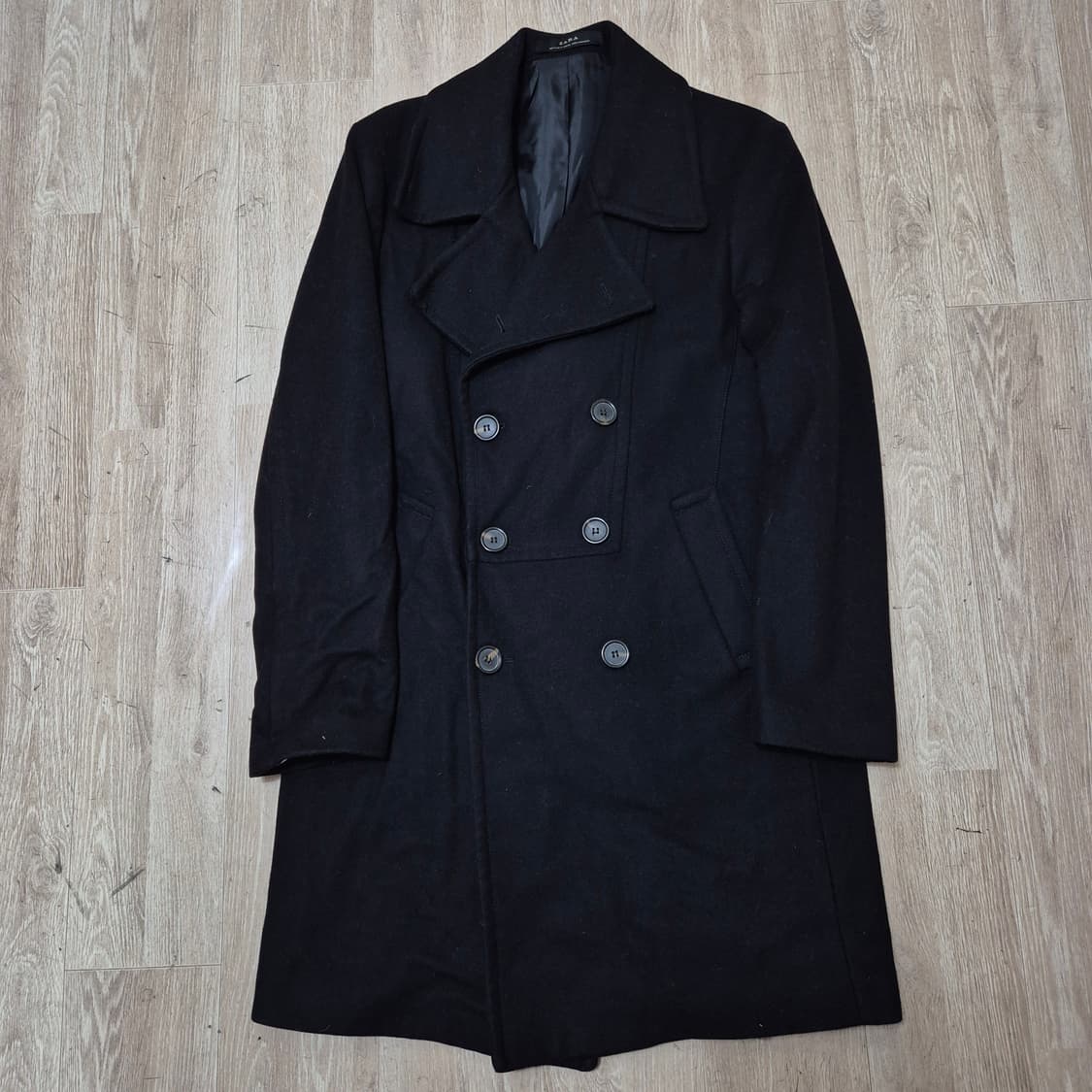 자라 베이직 모직 더블 코트 상품이미지1