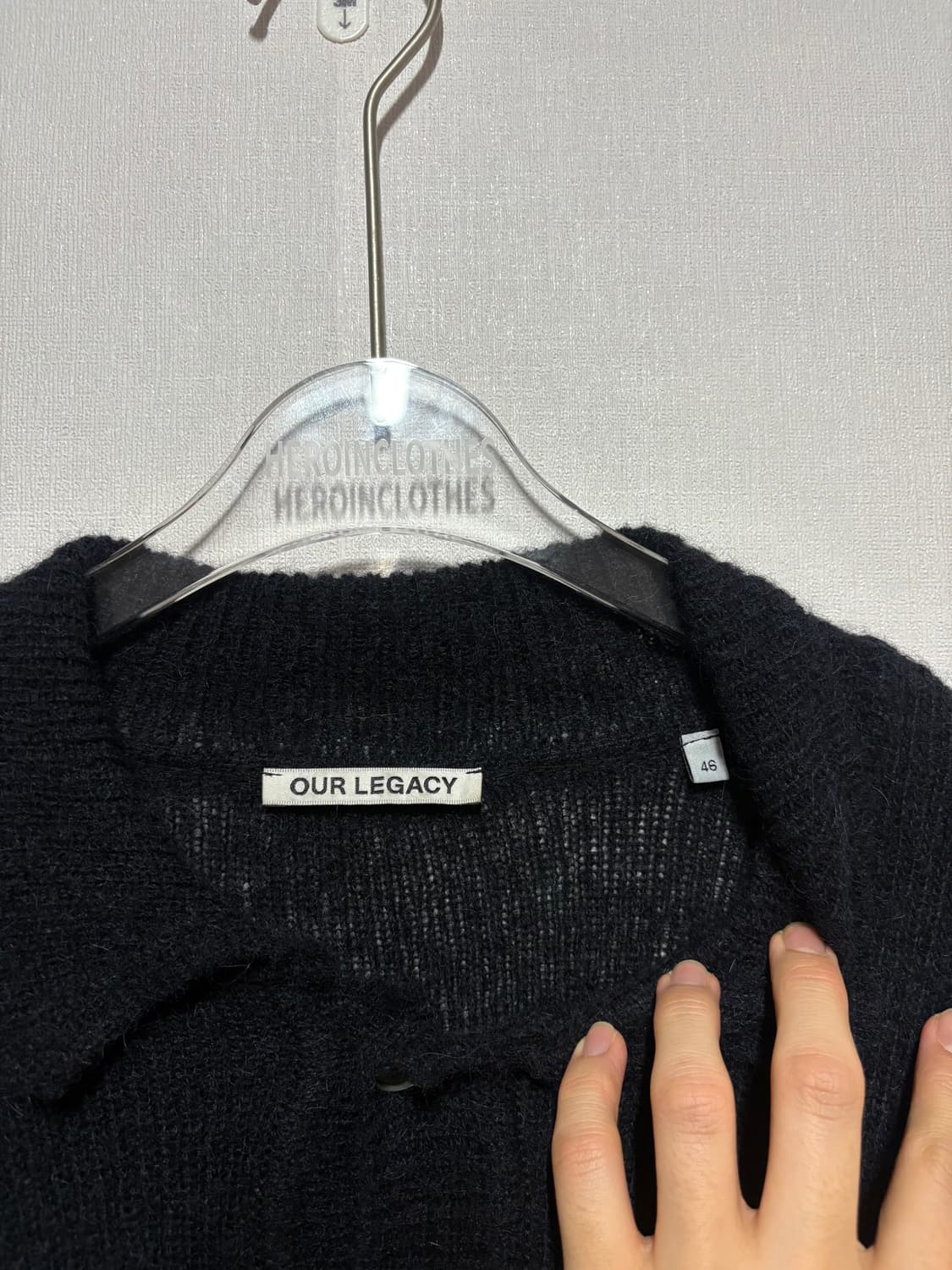 [48]  OUR LEGACY BIG PIQUE KNIT BLACK 상품이미지3