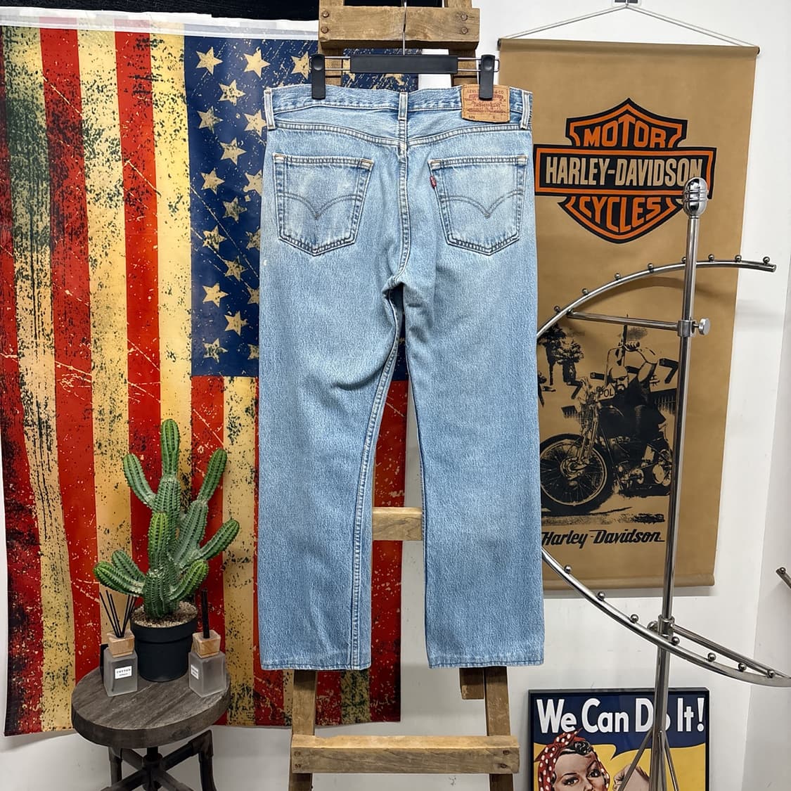 00s 리바이스 501 영국생산 패치워크 커스텀 데님팬츠 N897   상품이미지2