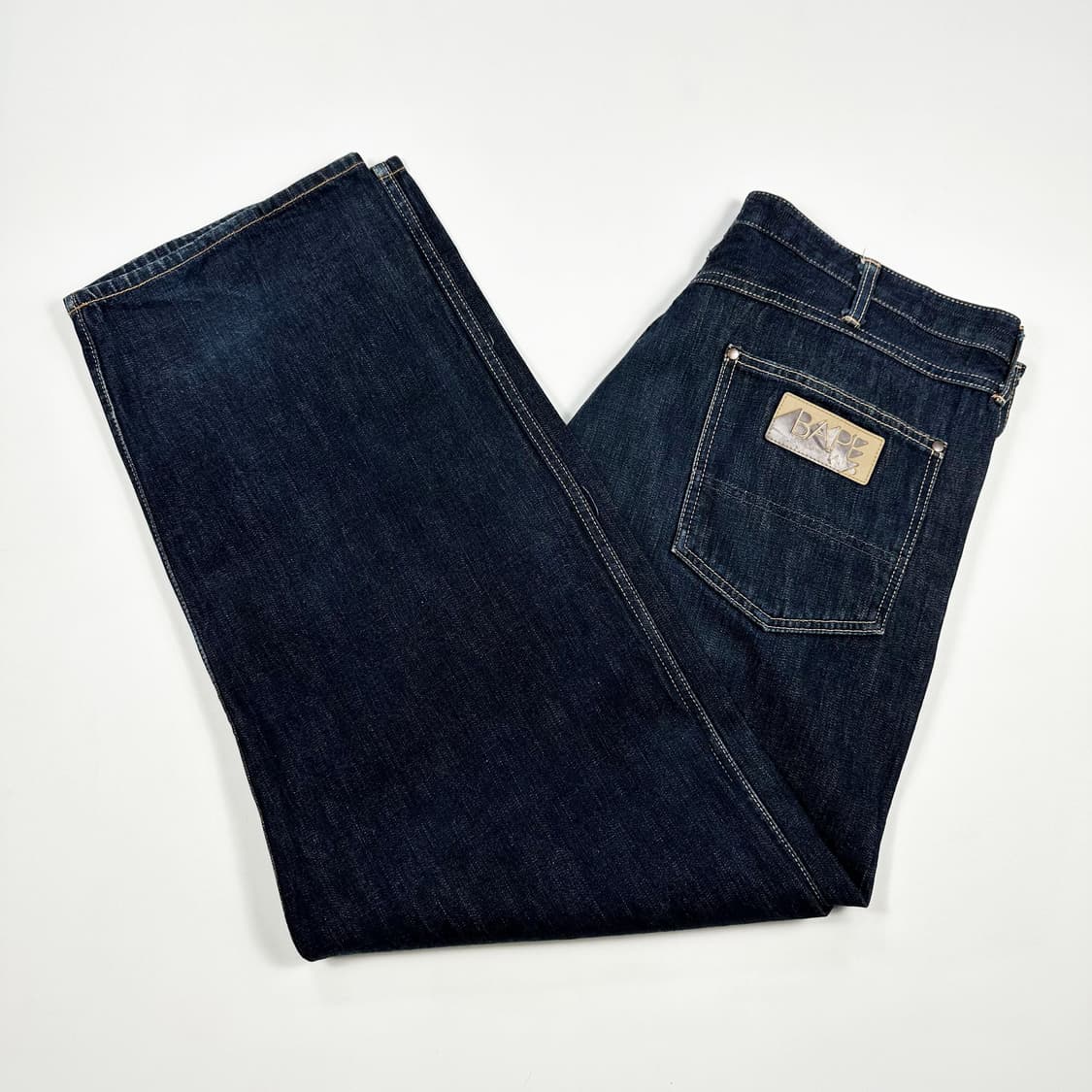 36 BAPE 베이프 루즈핏 와이드 생지 데님팬츠 상품이미지1