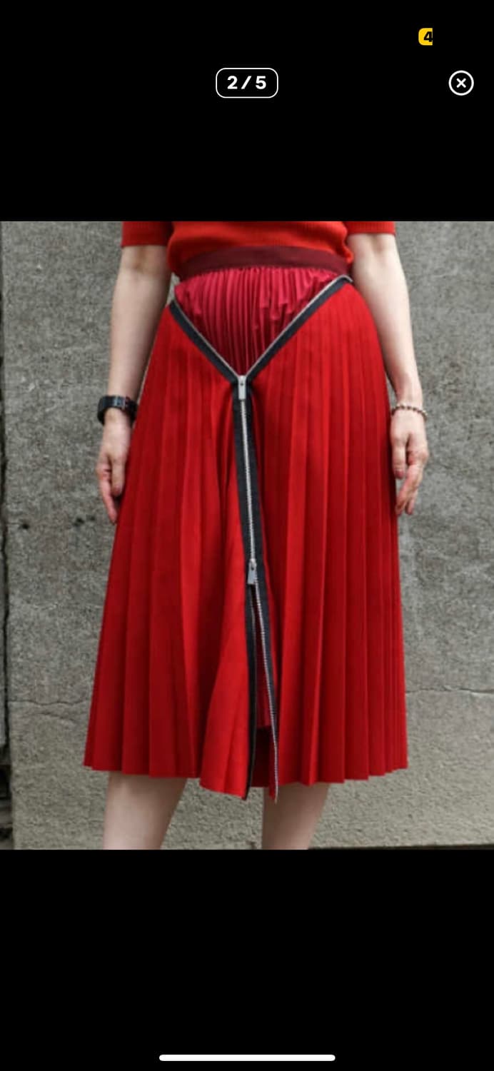 Sacai 사카이 멜튼 플리츠 스커트 상품이미지4