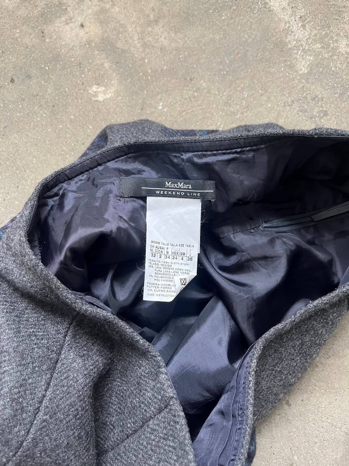 Maxmara 스트라이프 그레이 스커트 상품이미지6