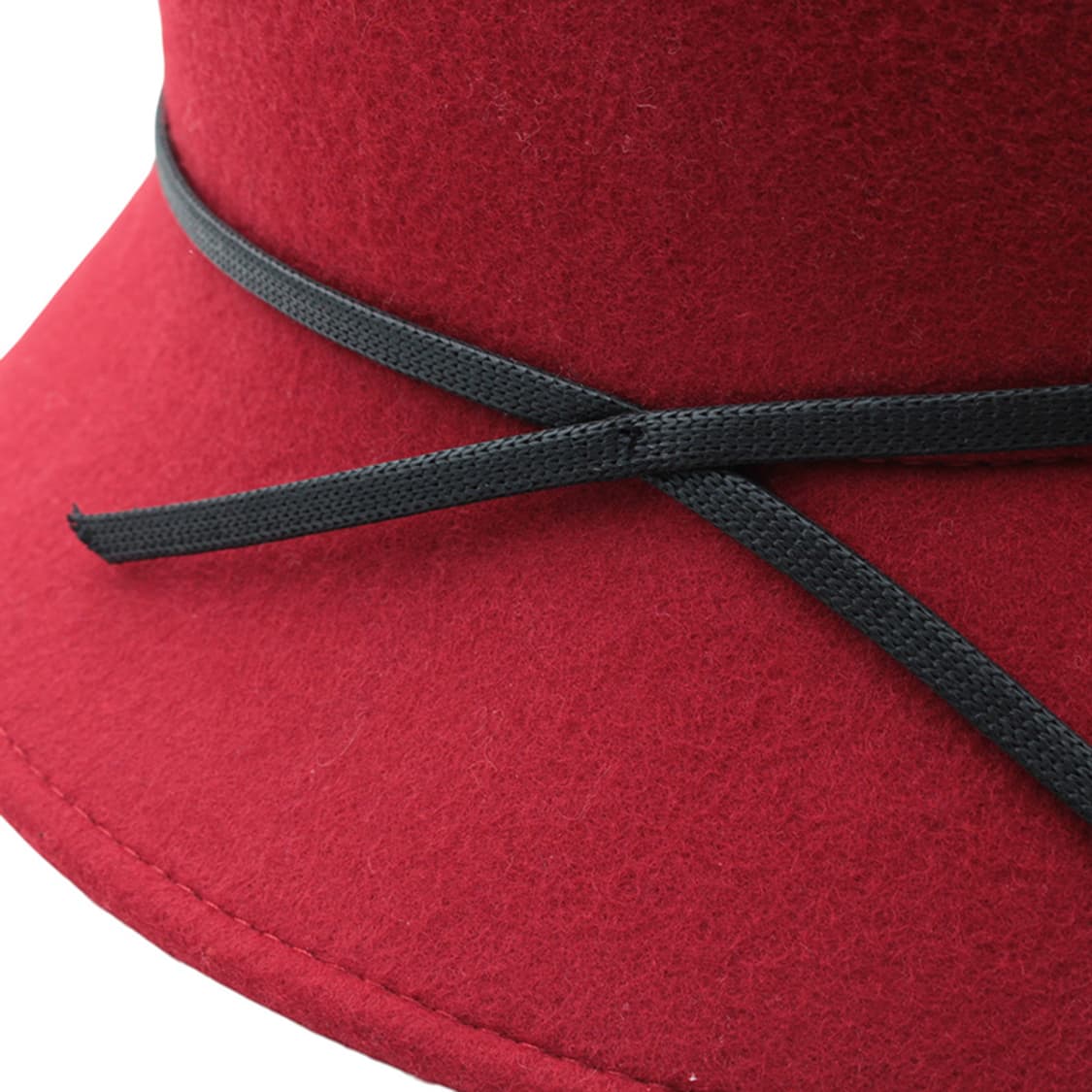 라파엘로 베티니 레드 펠트 클로슈 모자 상품이미지5