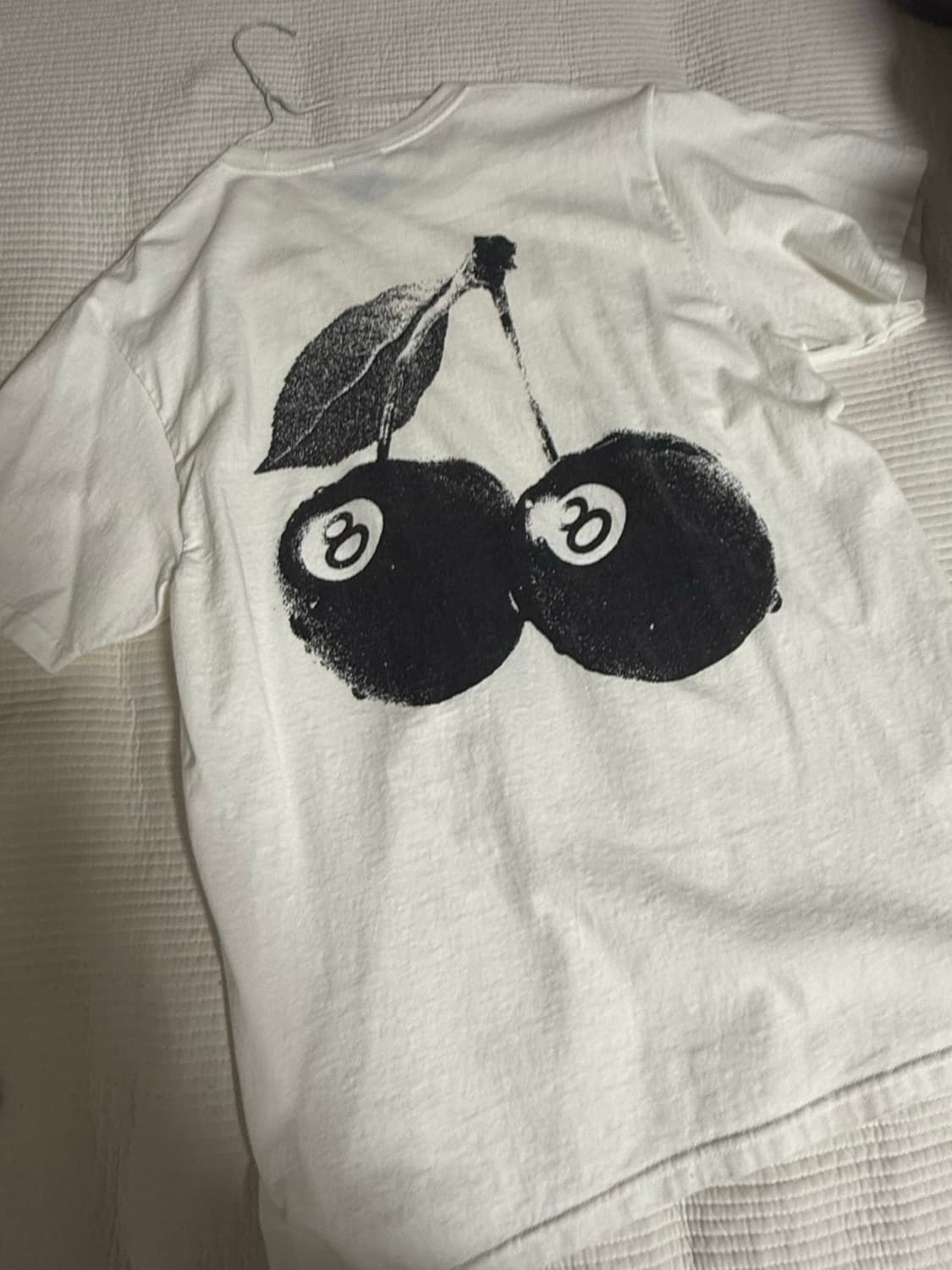 스투시 체리 티셔츠 화이트 상품이미지1