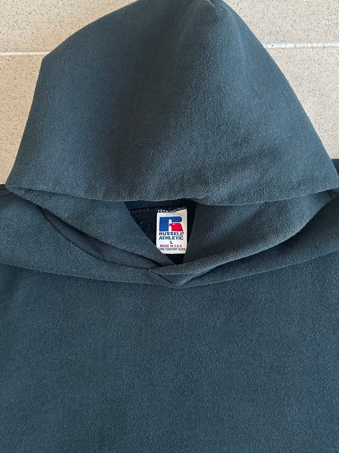 90s 빈티지 러셀 후드 블랙 L USA 상품이미지6