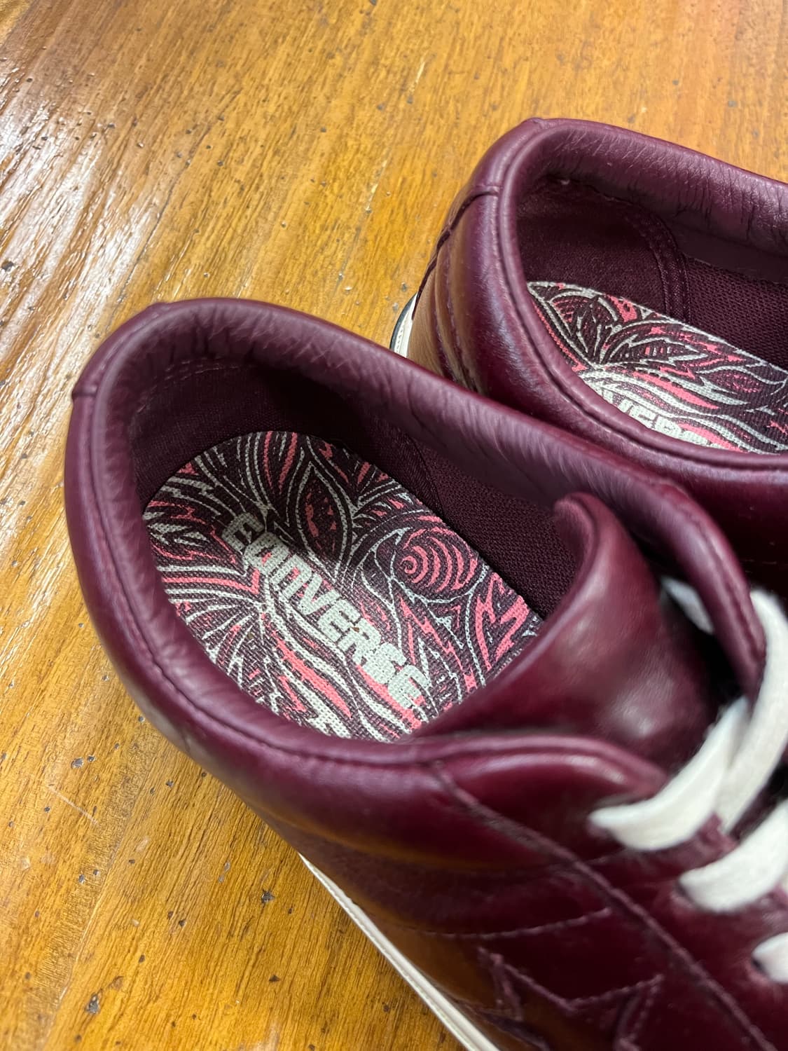 컨버스 원스타 레더 버건디 스니커즈 상품이미지6