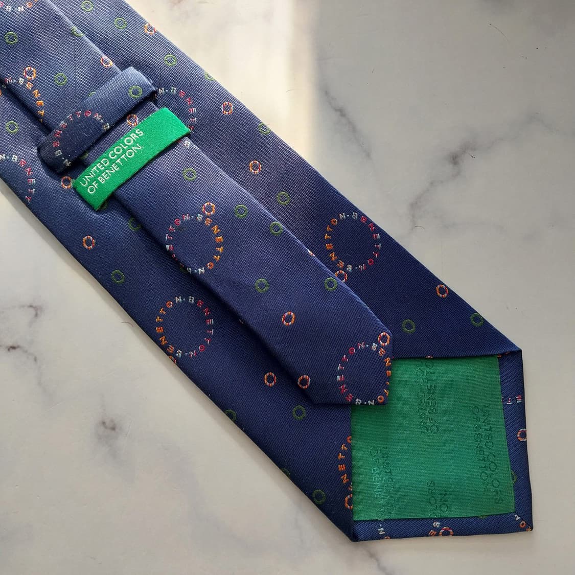 베네통 실크 원 포인트 자카드 넥타이 9.5cm A+~A등급 K1493
 상품이미지9
