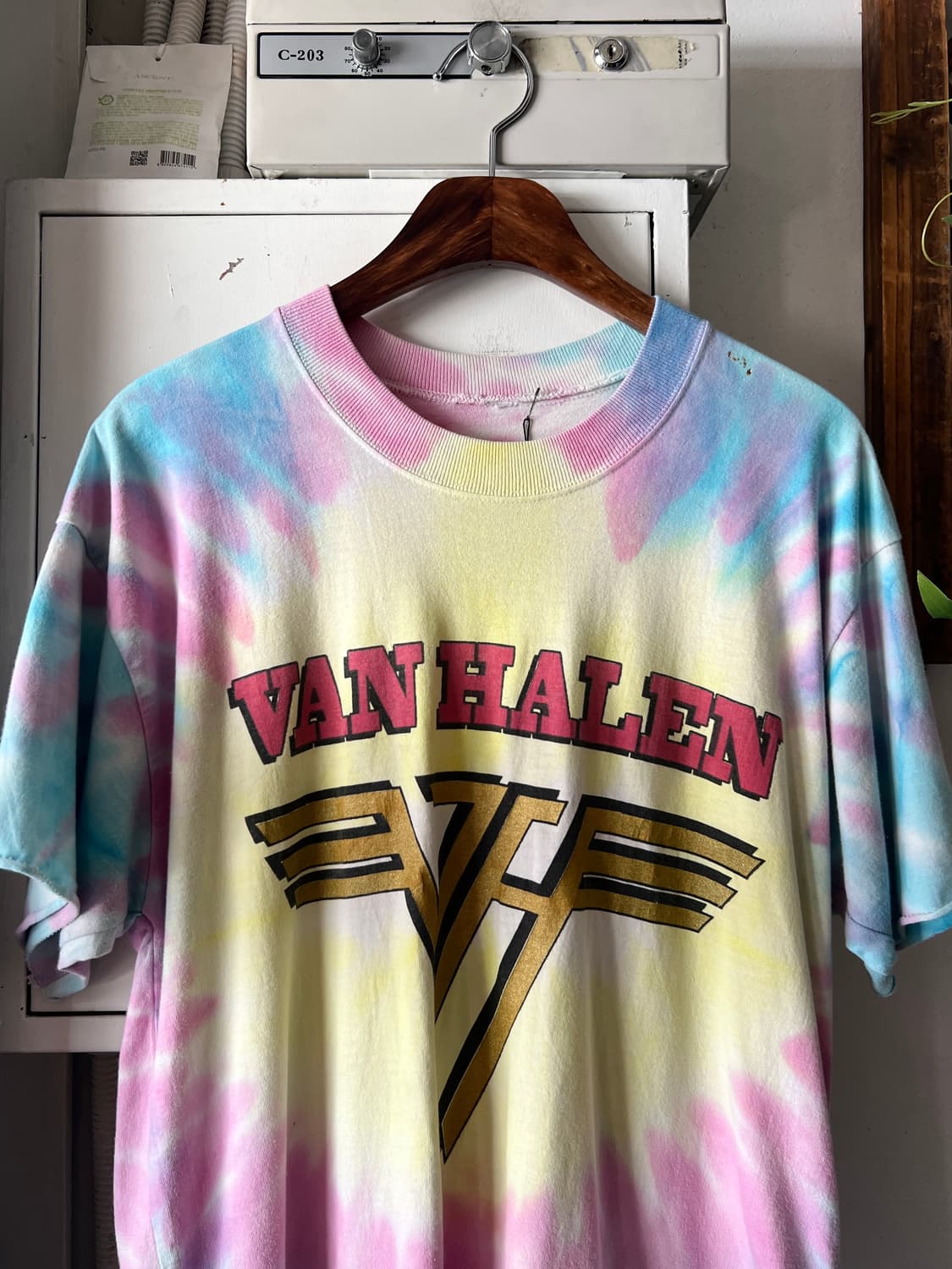[L]1995 VAN HALEN 반 헤일런 투어 타이다이 티셔츠 상품이미지1