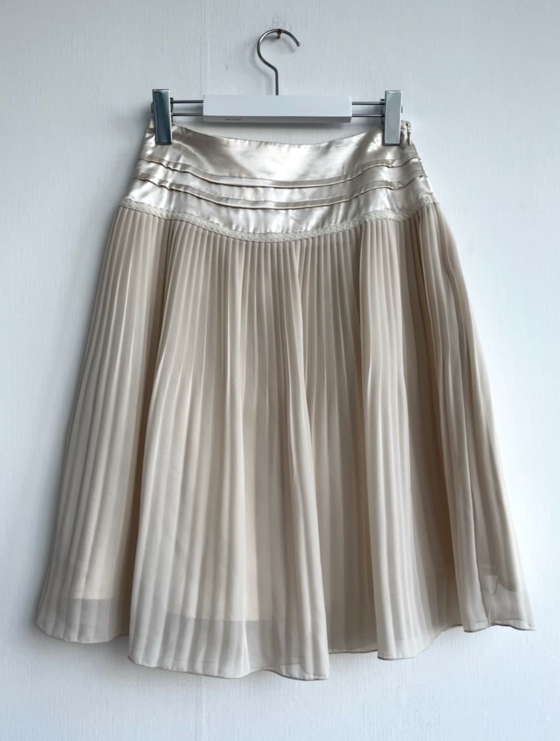 *SALE) Ropé Picnic 아이보리 쉬폰 플리츠 스커트 상품이미지1