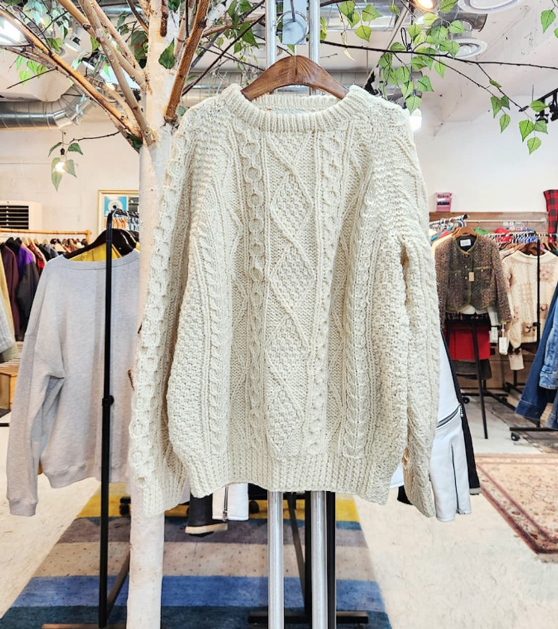 Kinvara 도톰한 아일랜드산 핸드메이드  빈티지 스웨터 상품이미지1