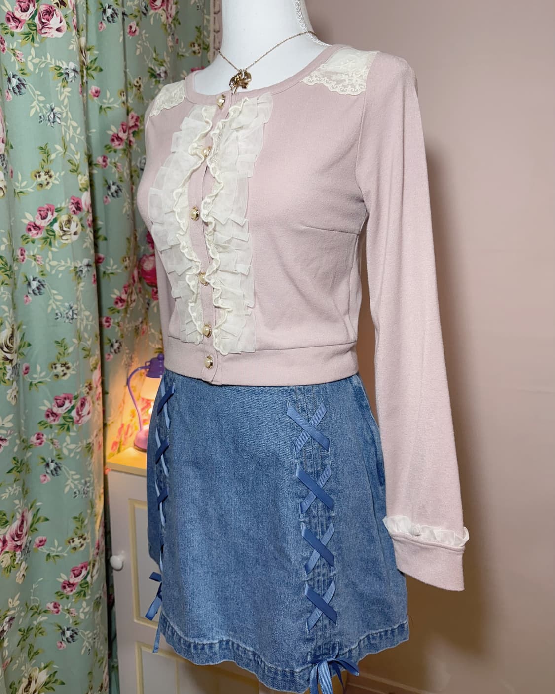 Skirt💖 리즈리사 데님 미니 스커트 상품이미지1