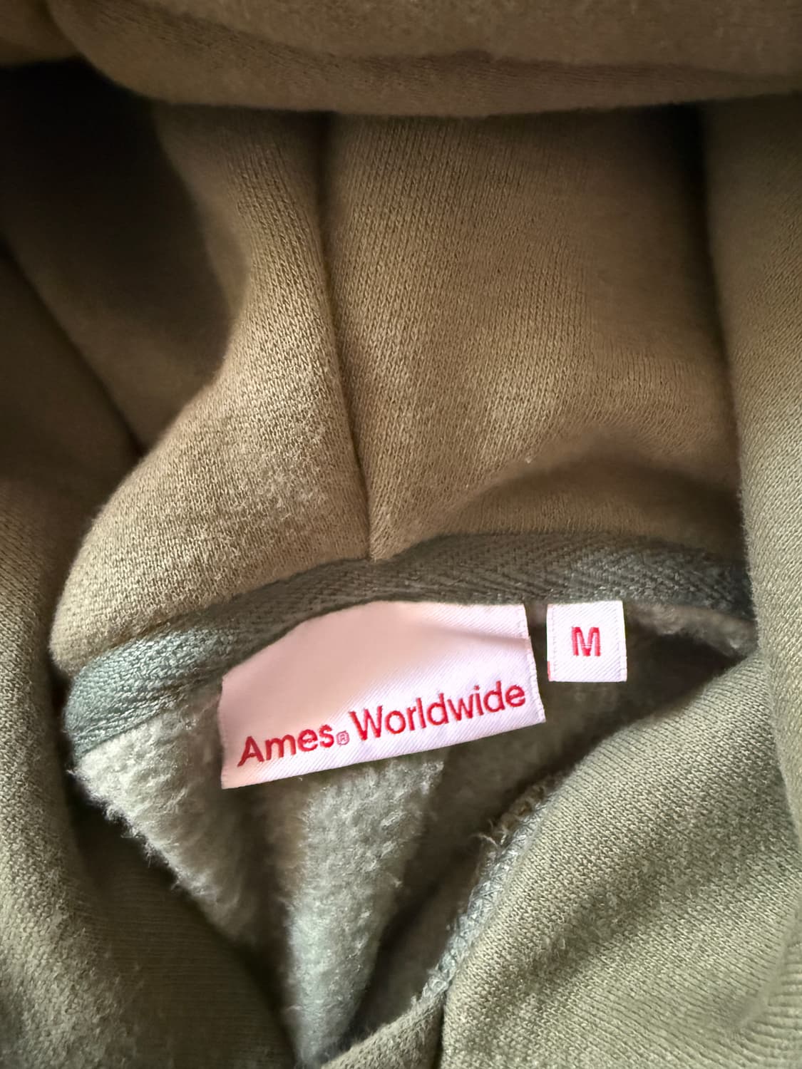 아메스 월드와이드 빅 타이포 후디 카키 상품이미지3