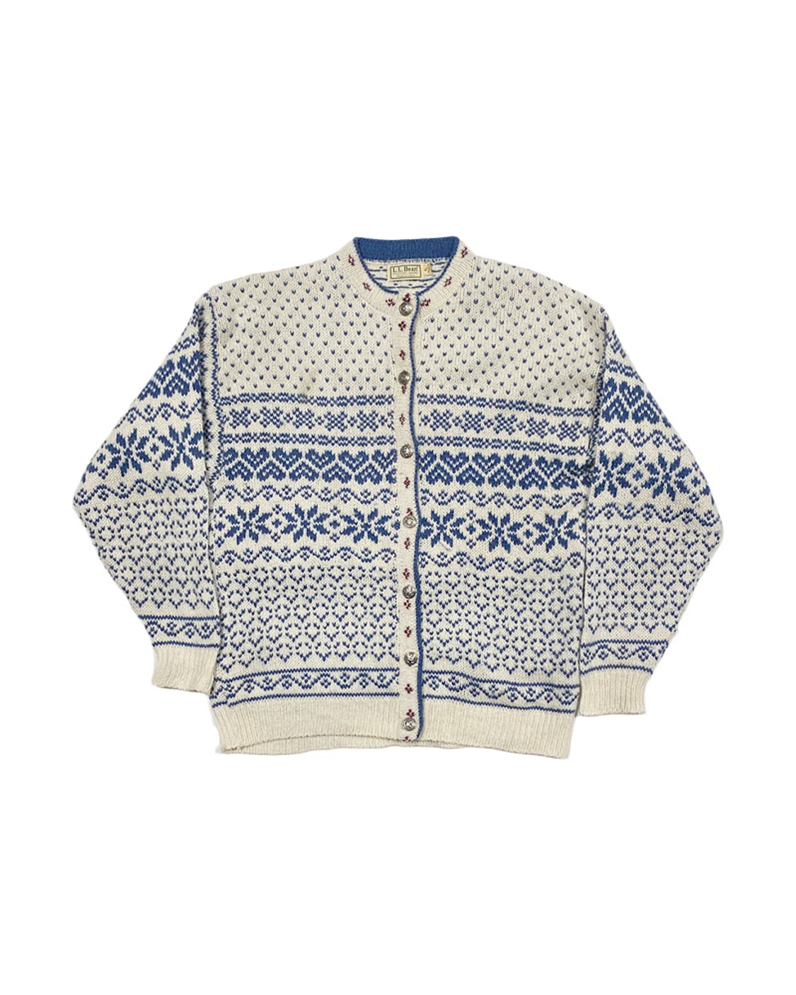빈티지 L.L.Bean 화이트 노르딕 가디건 상품이미지3