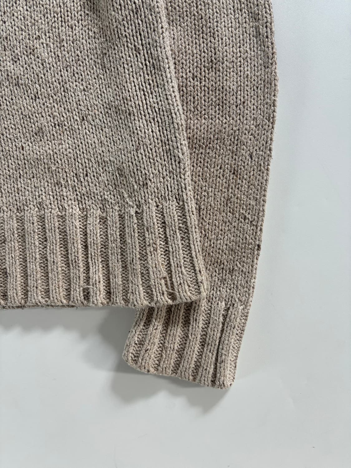 Polo 폴로 랄프로렌 베이지 컬러 엘보우 패치 혼방 니트 상품이미지8