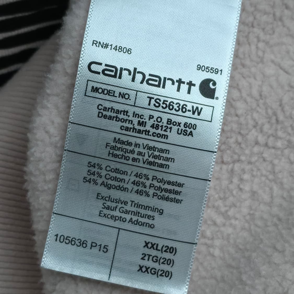 [XXL] 칼하트 레인디펜더 핑크 후드티 상품이미지6