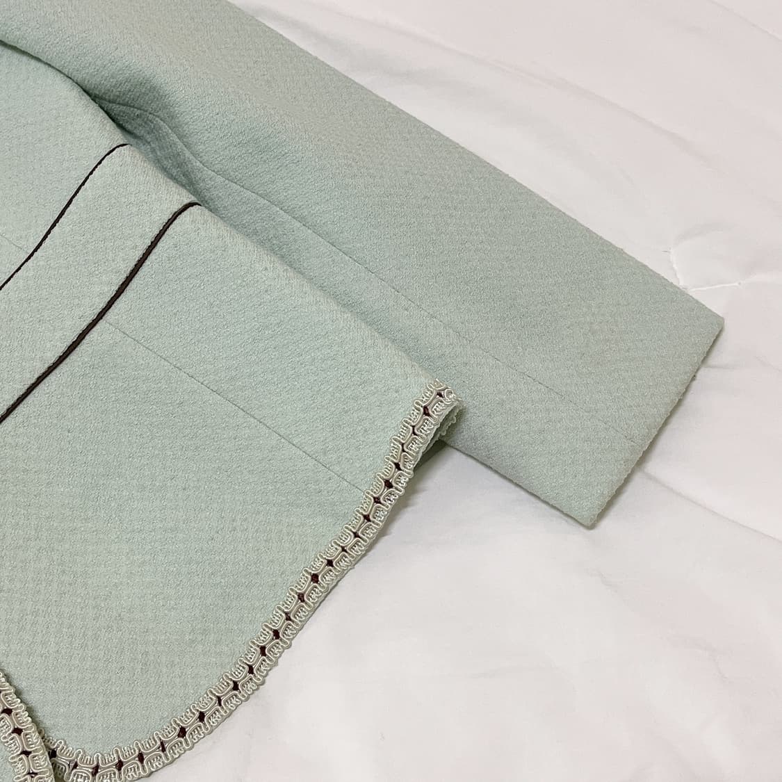 빈티지 ) 민트초코 트위드자켓 상품이미지3