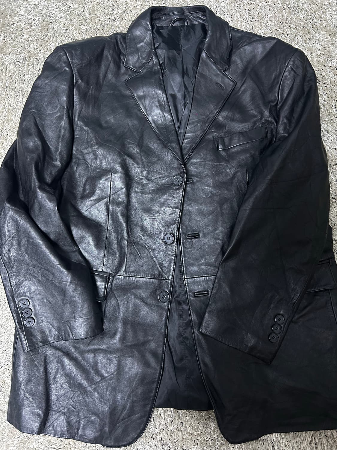 일본판 L&B 양가죽 블레이저 사이즈 105~110 상품이미지1