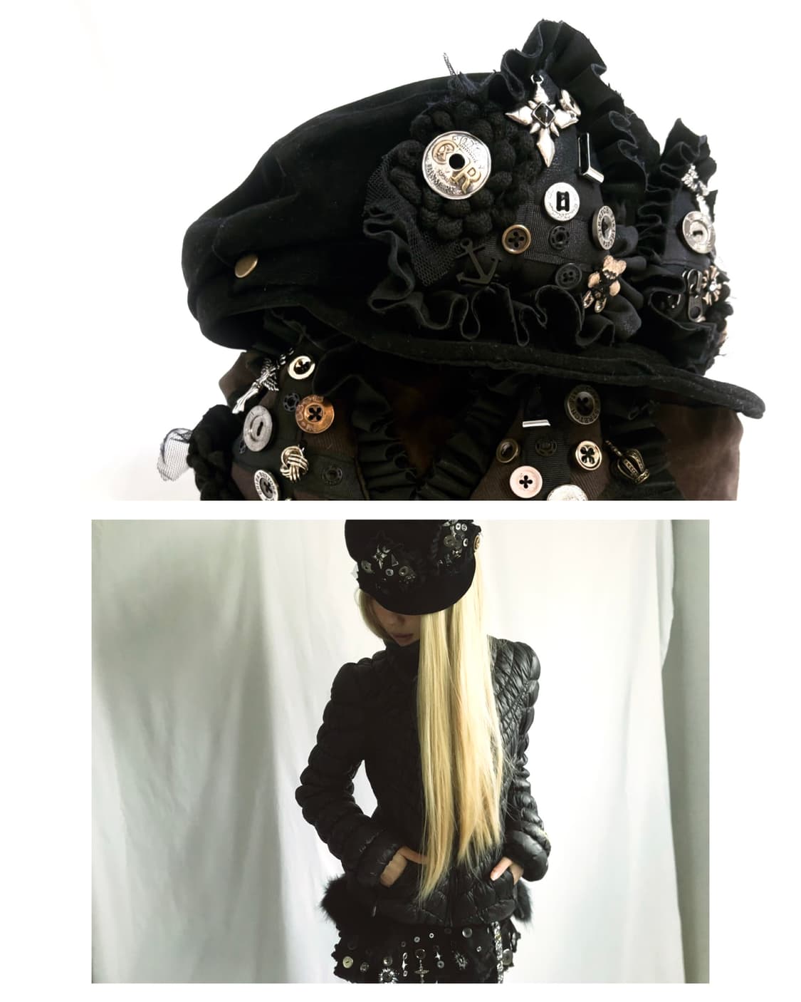 Custom)Cat-Ear antique suede harness cap 상품이미지4