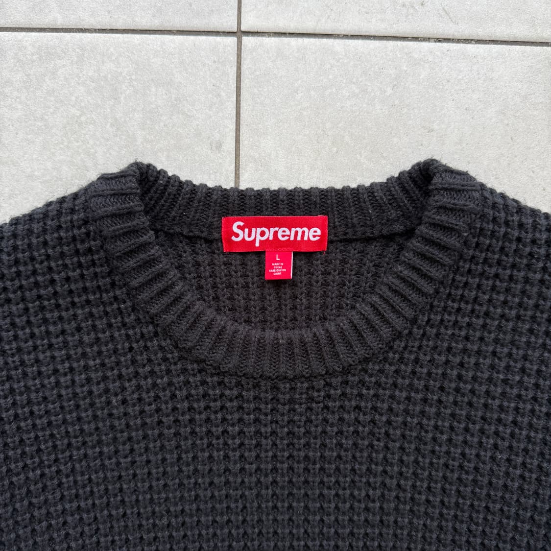 슈프림 스몰 박스 와플 스웨터 상품이미지5
