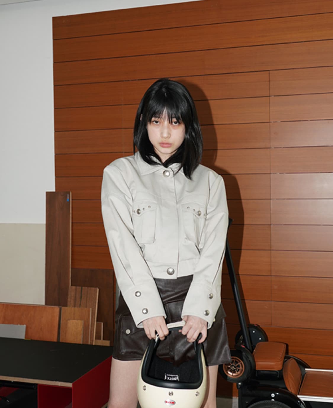 데어드 리벳 코튼 블루종 자켓 상품이미지1