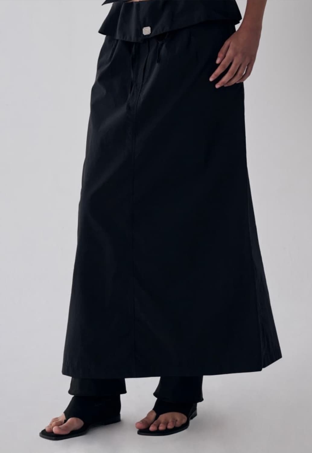트리밍버드 Folded Skirt [ Black ] 상품이미지1