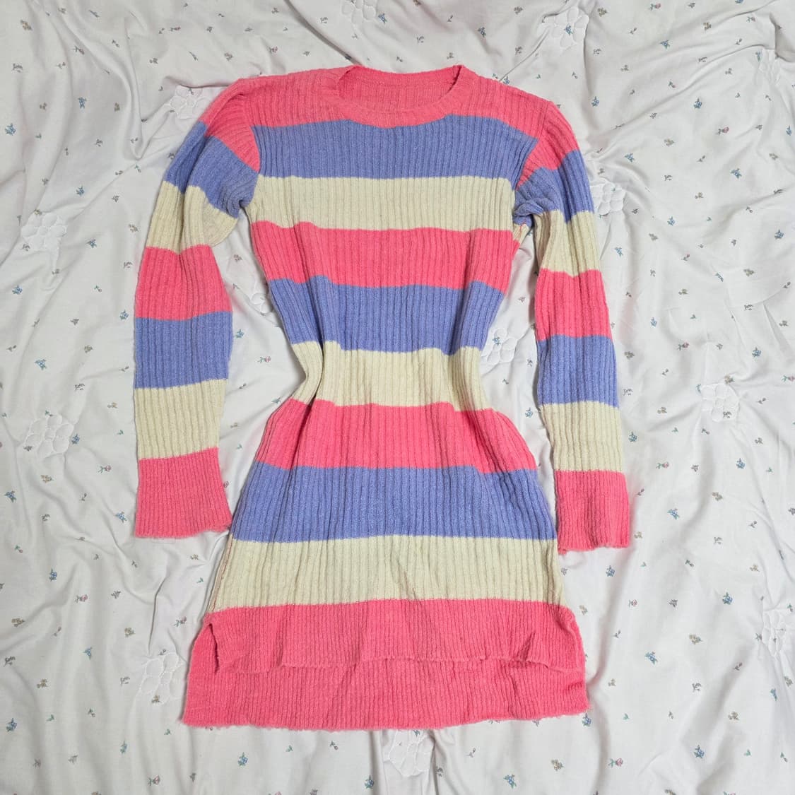 **서비스 빈티지)하구미 모리걸 로맨틱 히메갸루 니트원피스 상품이미지1