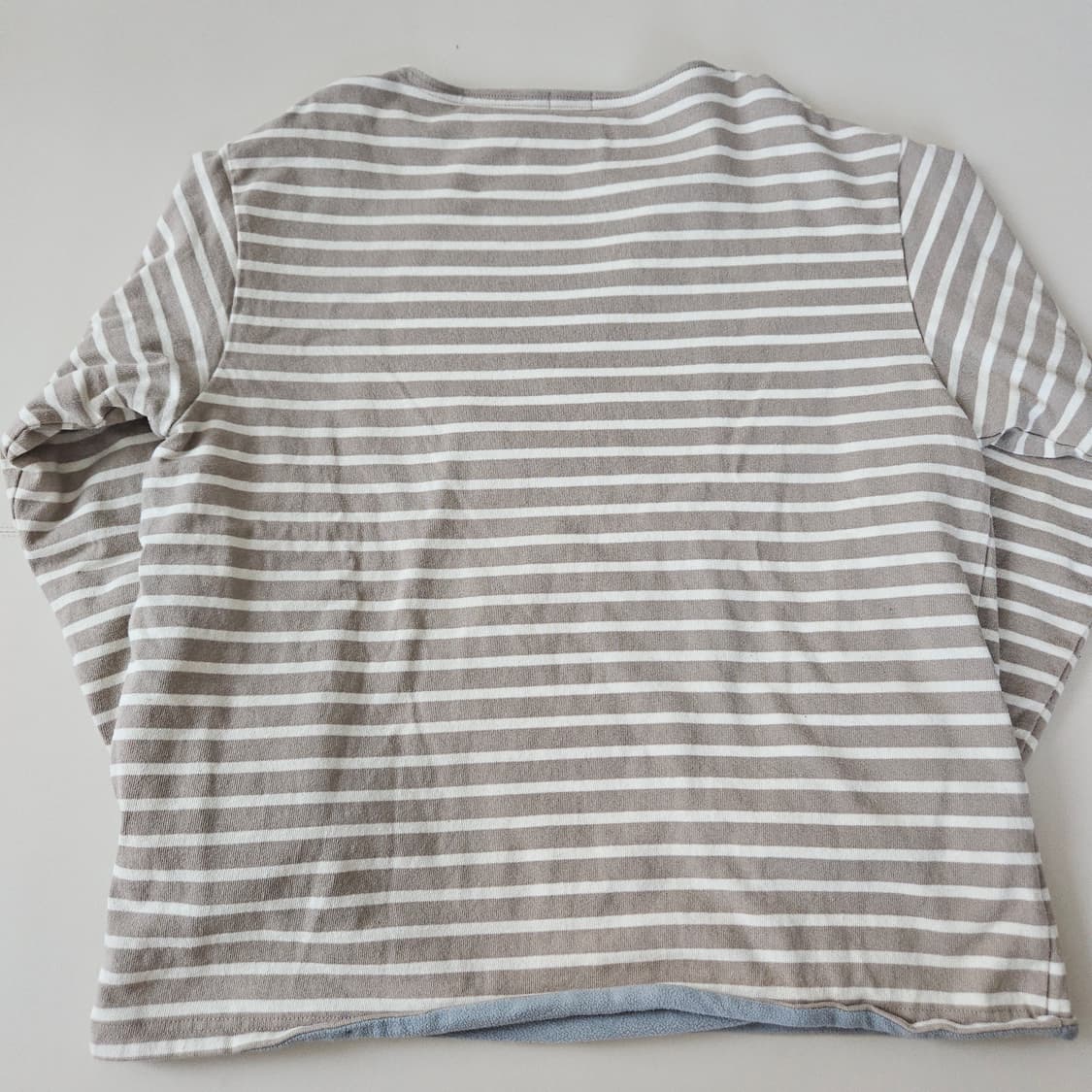 (무료배송) 오르치발 스트라이프 플리스 보트넥 보더 티셔츠 / 6사이즈 상품이미지6