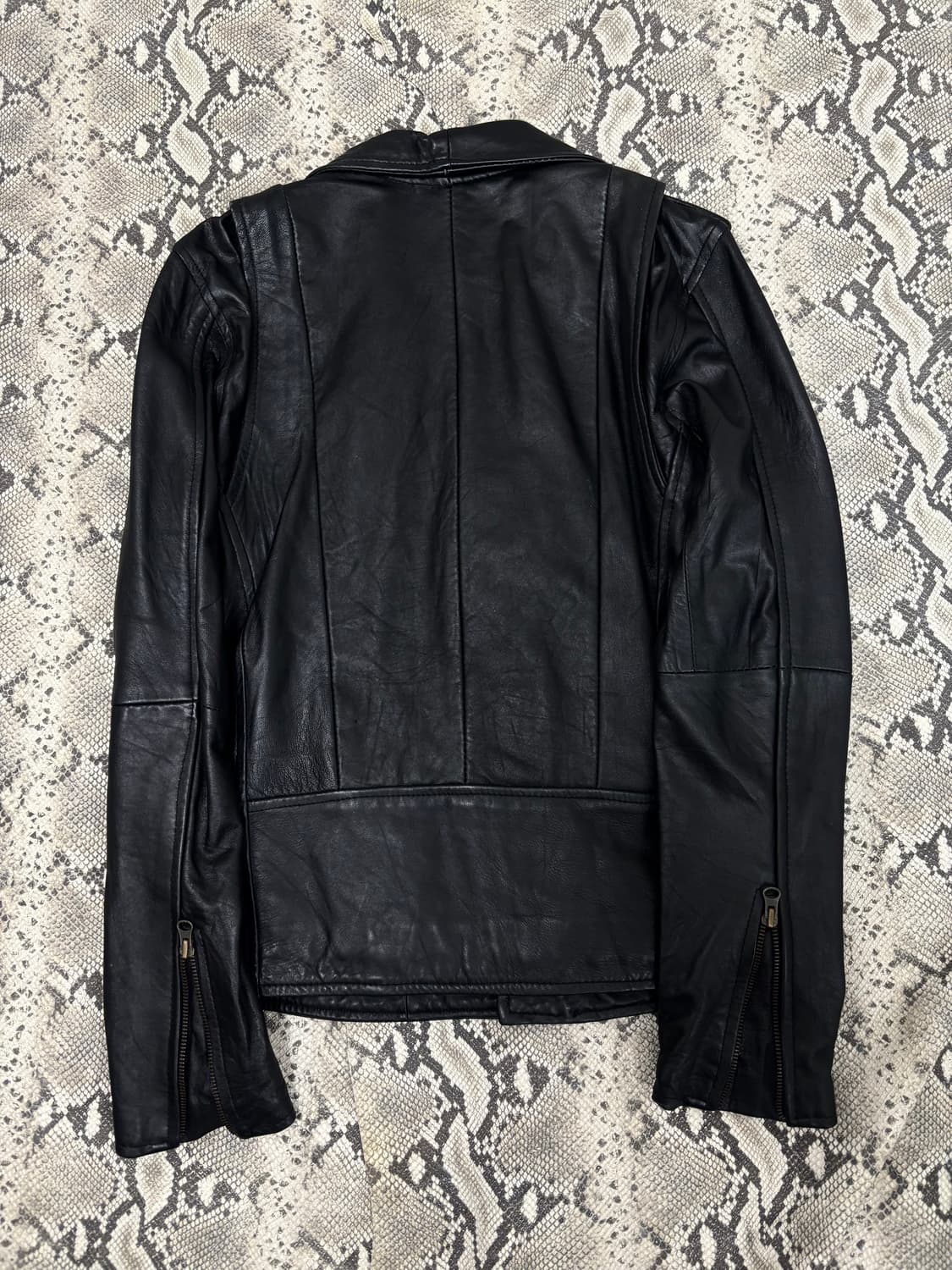 GENUINE LEATHER Black Chic Jacket 상품이미지7