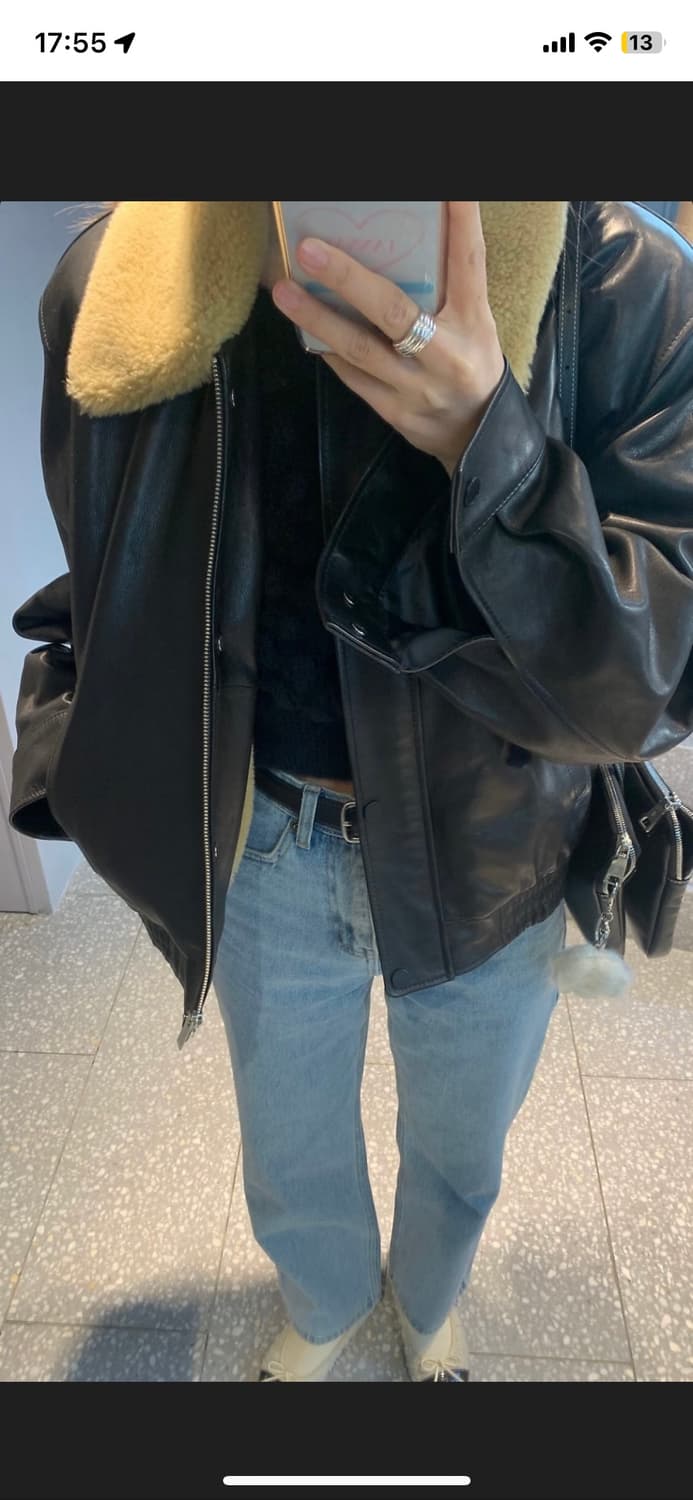 타낫 시어링 레더 자켓 상품이미지7