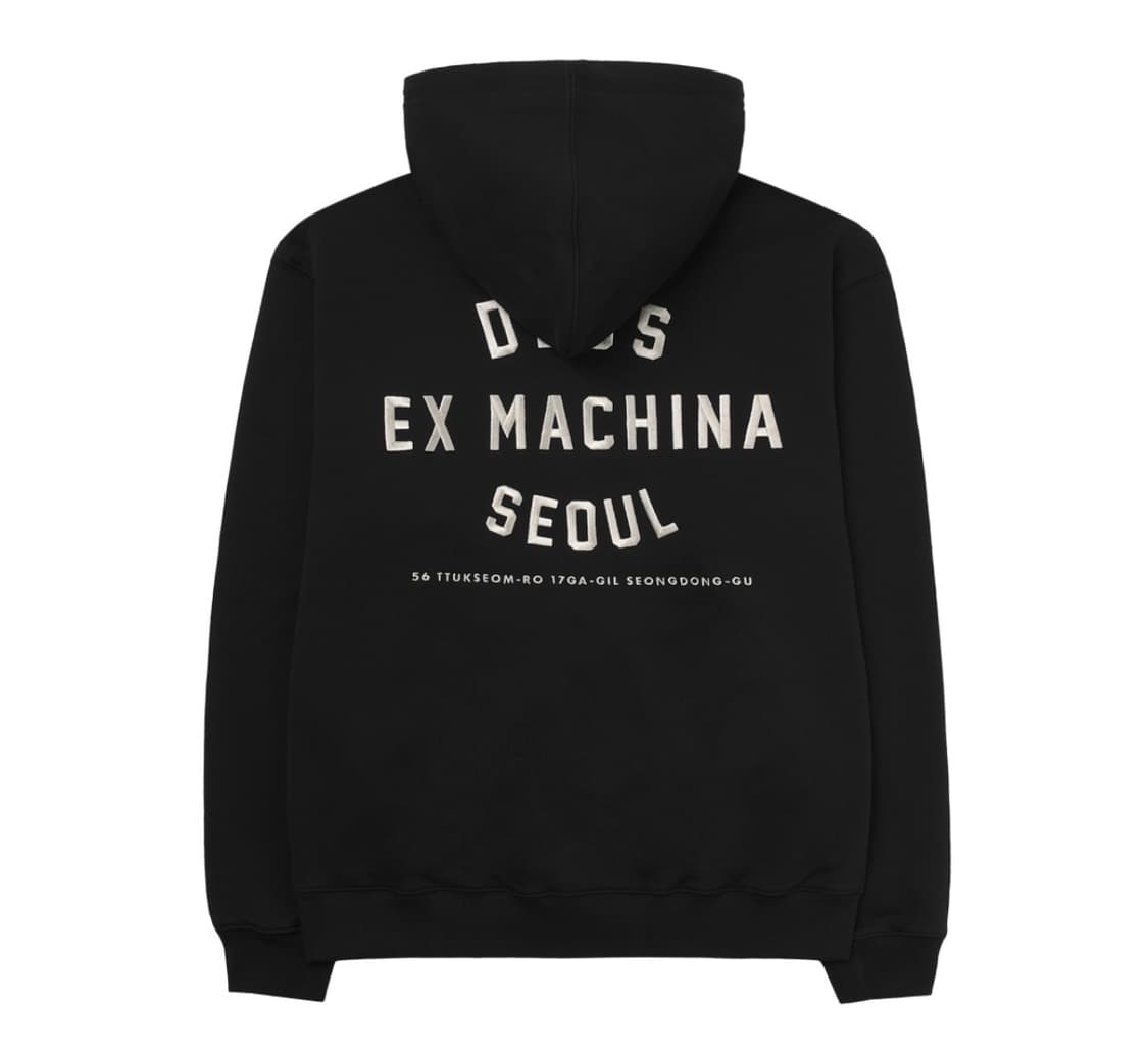 데우스 엑스 마키나 컬리지 어드레스 후드 집업 블랙 상품이미지1