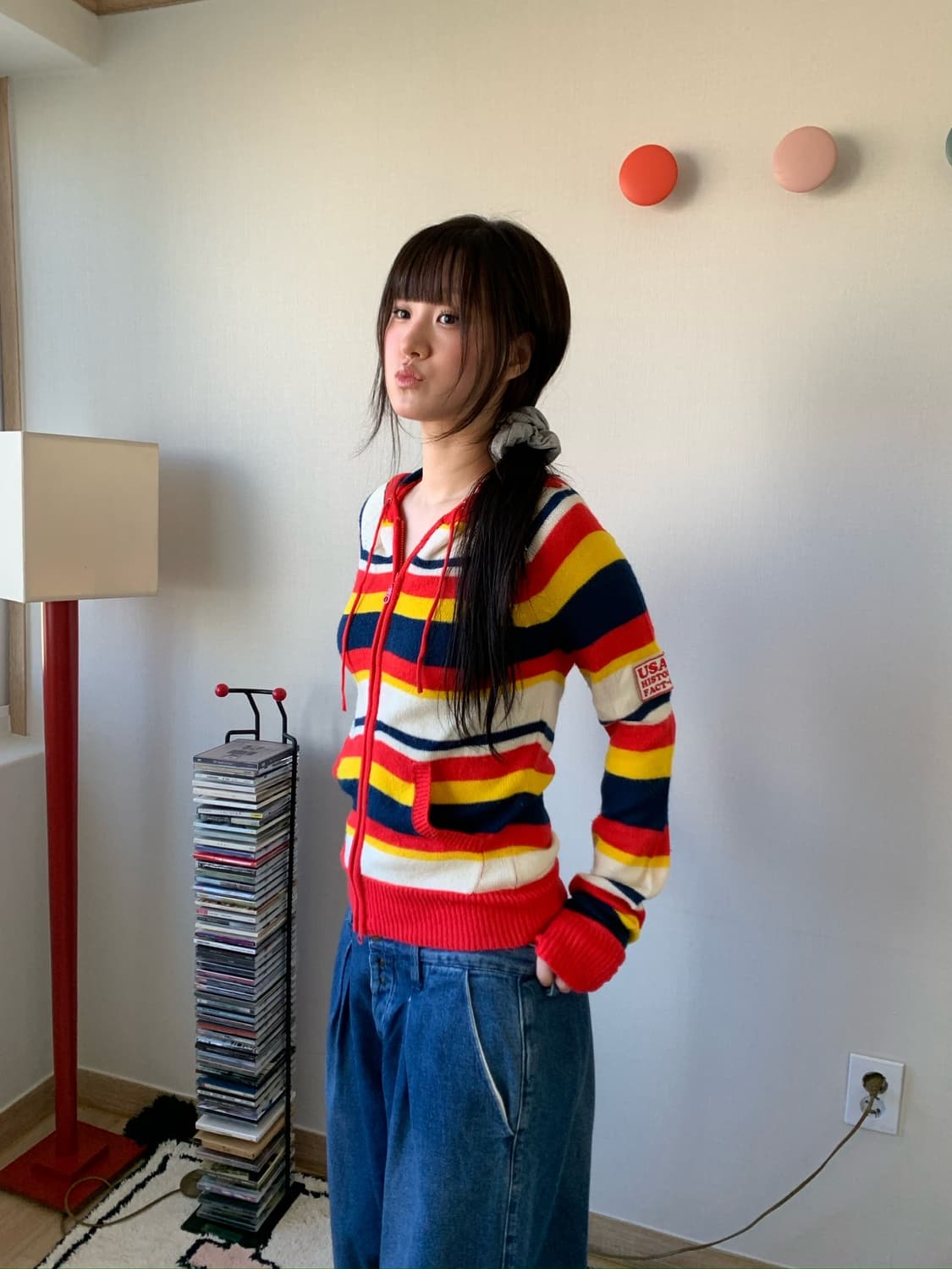 kitsch stripe.. knit zip-up 상품이미지2