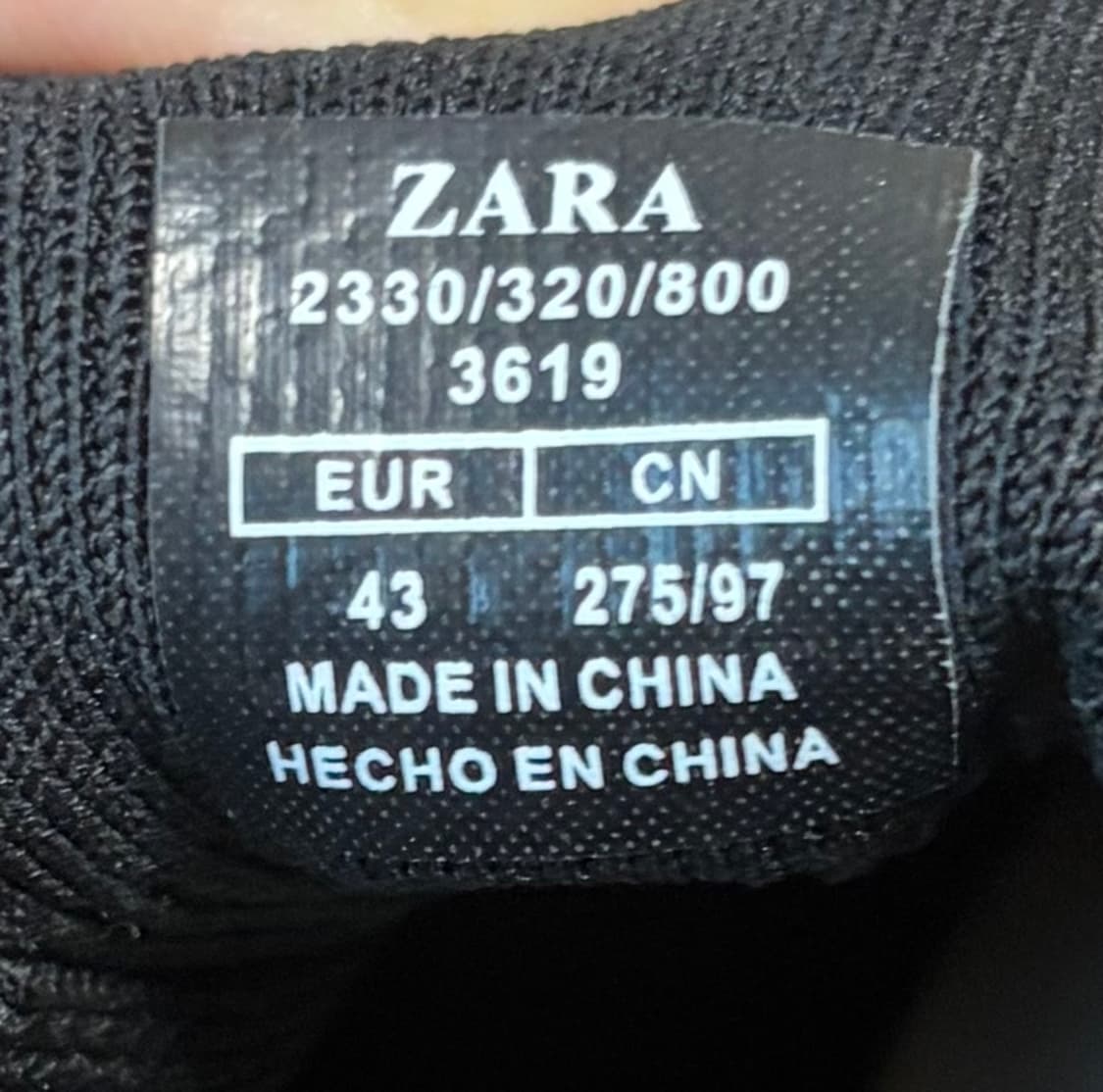 자라 스펌 폼 V2 런닝화 블랙 (275~280mm) 상품이미지5