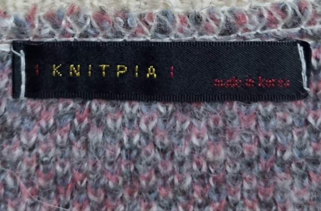 S (55) 니트피아 아이보리 곰돌이 꽈배기 니트 가디건 상품이미지3