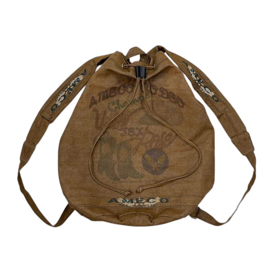 AMECO 아메코 USA 드로우 스트링 백팩 가방 브라운 상품이미지1