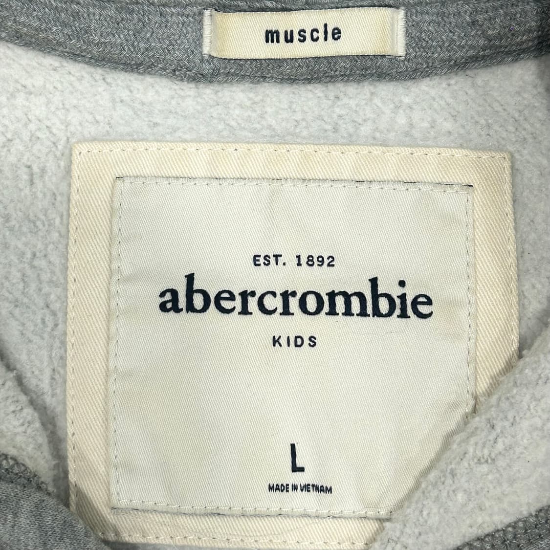 Abercrombie 아베크롬비 사이드로고 그레이 버튼업 후드집업 상품이미지7
