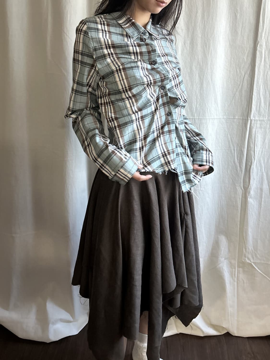 동은 체크 셔츠 상품이미지1