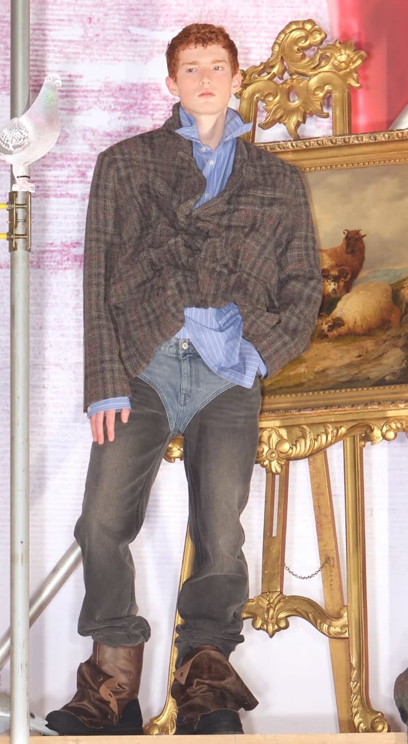 H&m glenn martens 글렌마틴스 투톤 스트레이트 레그 진 42 상품이미지3