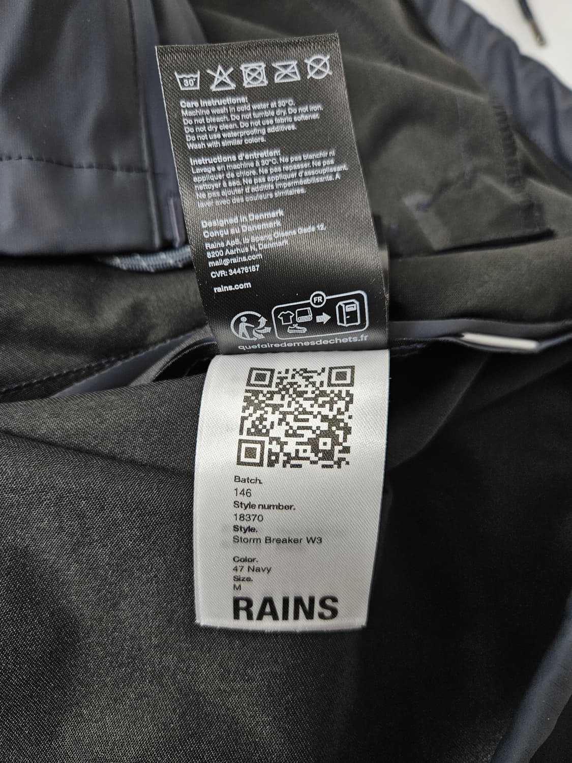 RAINS 레인즈 방수 워터프루프 바람막이 자켓 M 상품이미지4