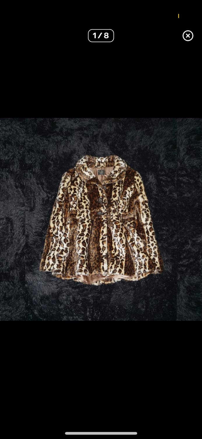 레오파드 퍼 자켓 상품이미지1
