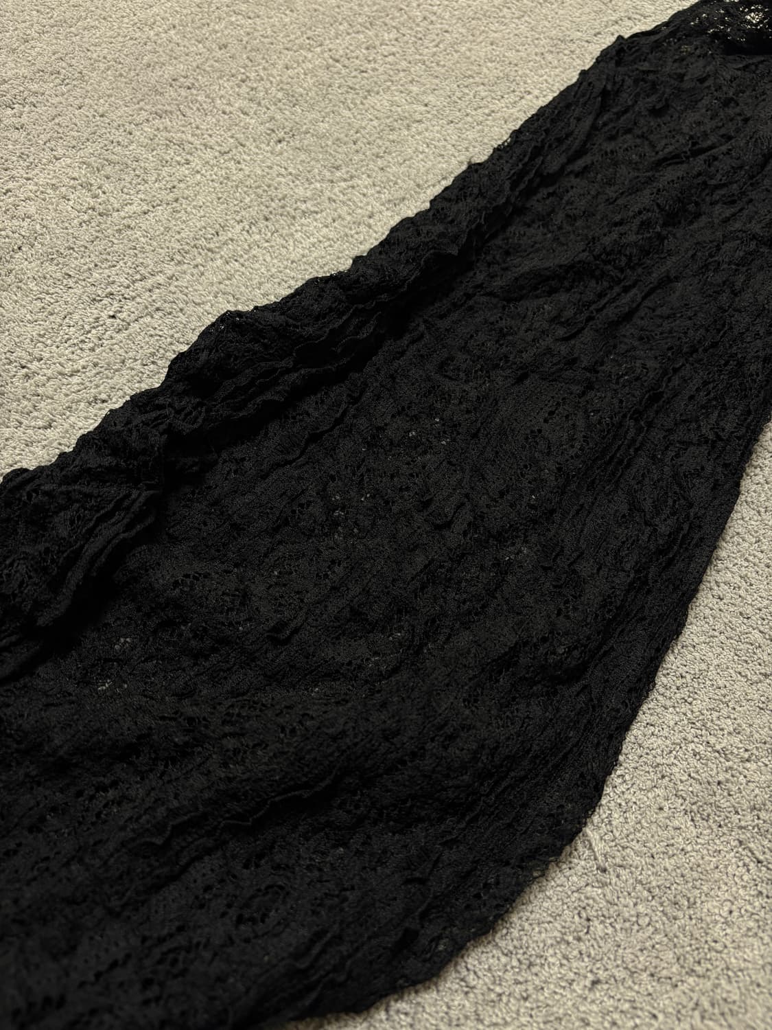 Vintage v-kei punk mood black scarf 상품이미지3