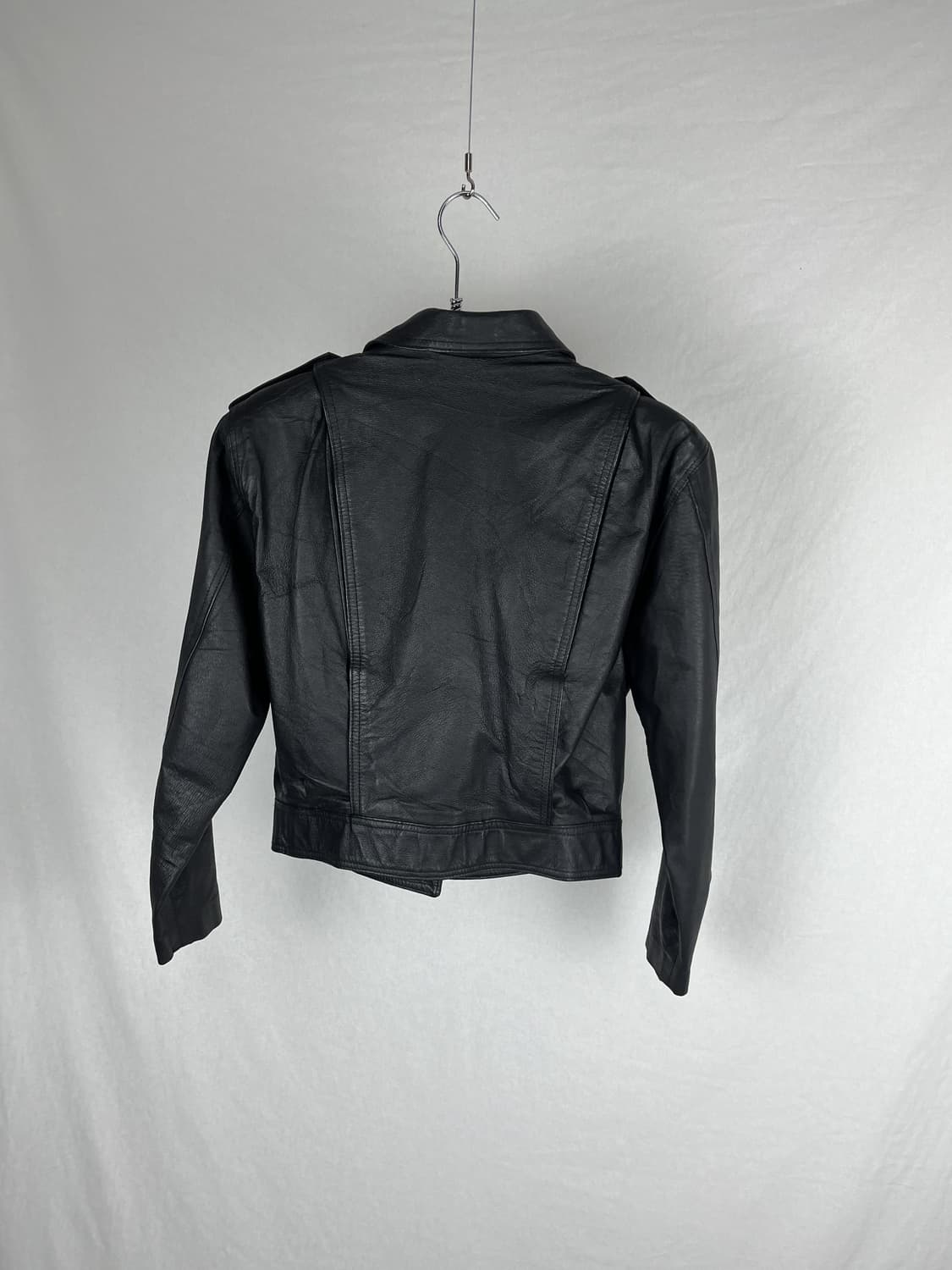 Vintage 리얼레더 크롭 라이더 자켓 상품이미지3