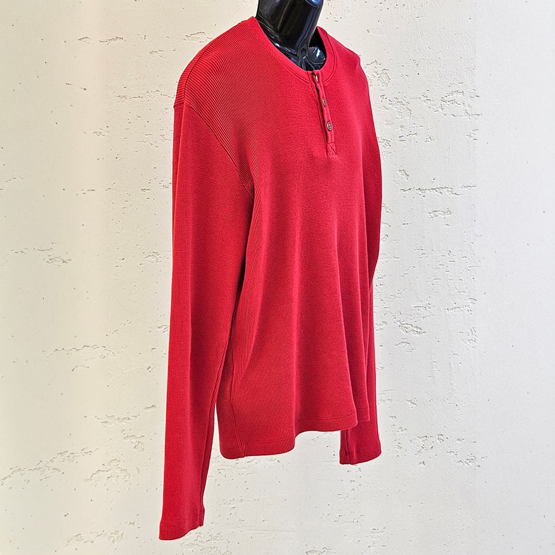 [L] 크롬하츠 와플 헨리넥 레드 B1213C122 상품이미지3