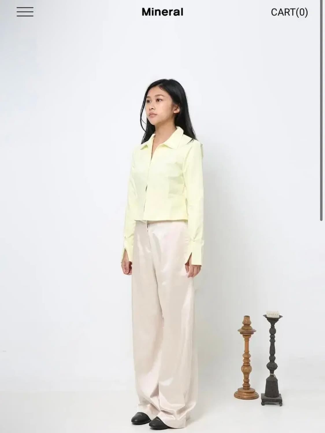 미네랄 mineral Crop shirt 크롭셔츠 (Lemon) 상품이미지2