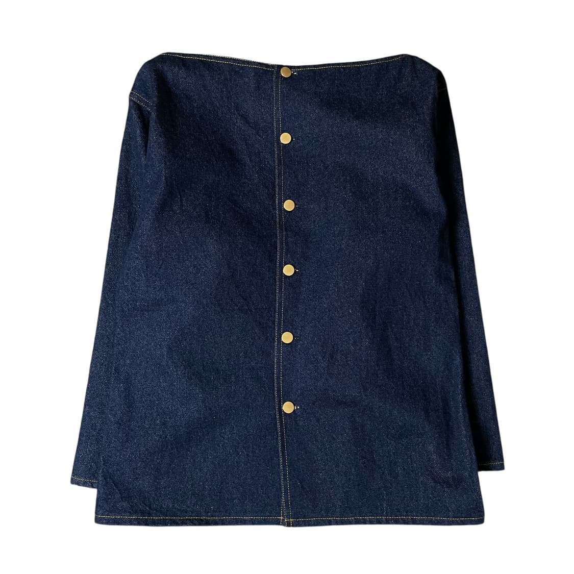 RENOMA 진청 스터드 큐빅 데님 오프숄더 상의 상품이미지2