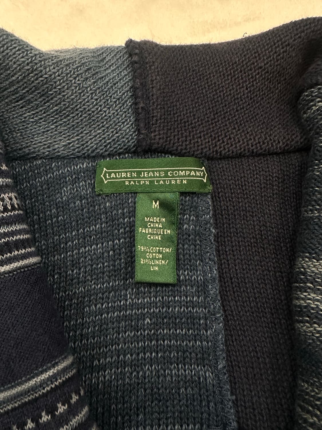 (M)랄프로렌 진스 인디고 패치워크 가디건 상품이미지3