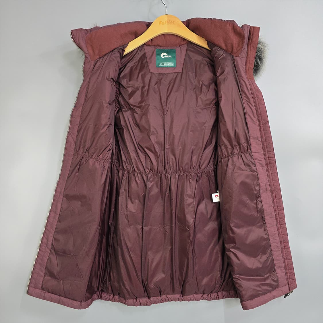 네파(NEPA) 퍼 후드 덕다운 롱 베스트 85 상품이미지5