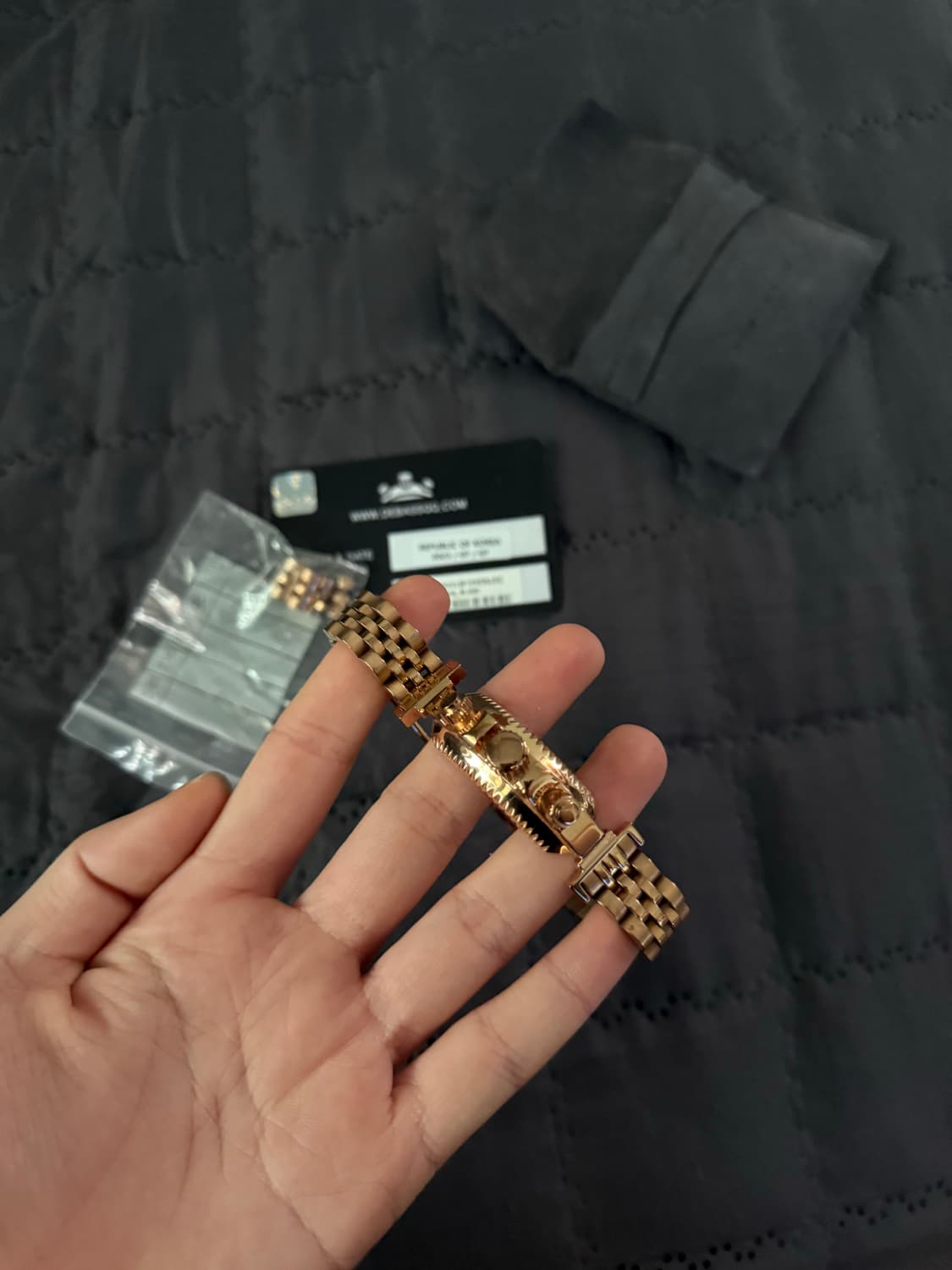 드바스크 OG 유광 로즈골드 메탈 팔찌 상품이미지2