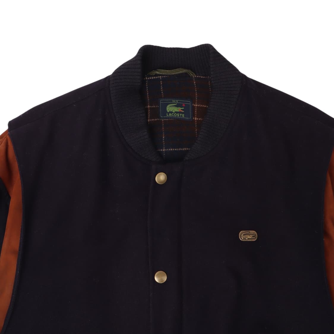 라코스테 레더 울 바시티 자켓 상품이미지2