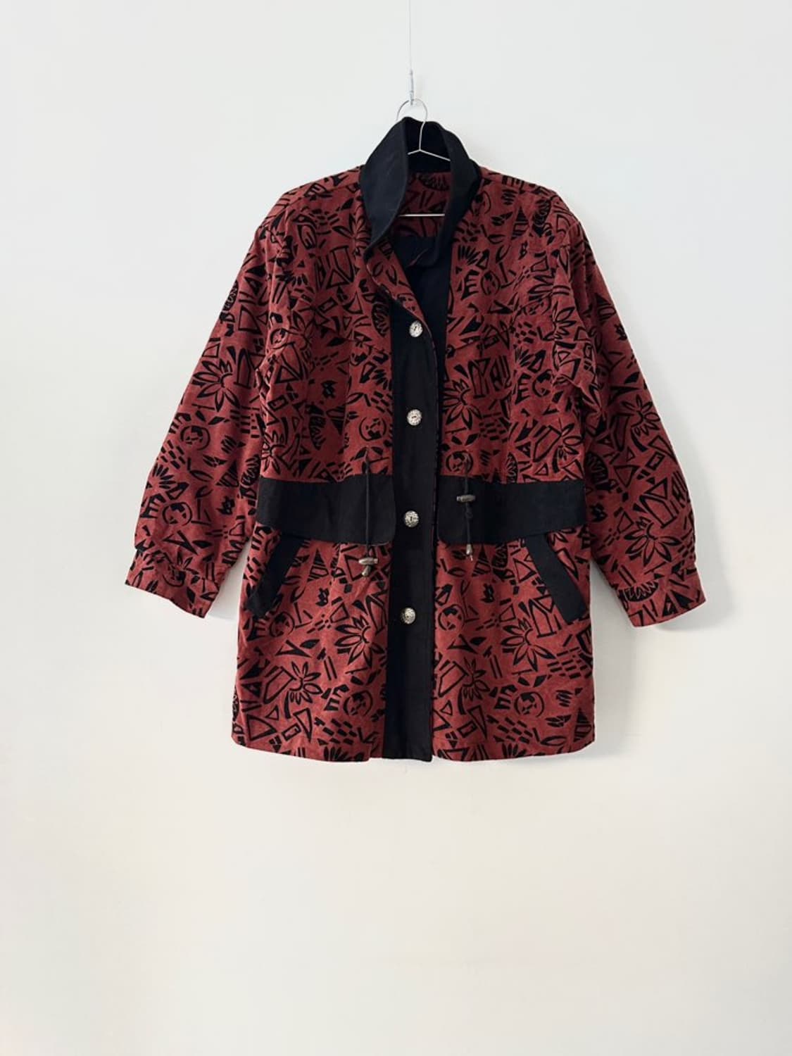 Geomatic pattern muston jacket / orange 상품이미지1